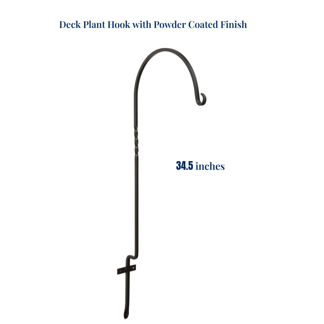 Deck Plant Hook with Powder Coated Finish