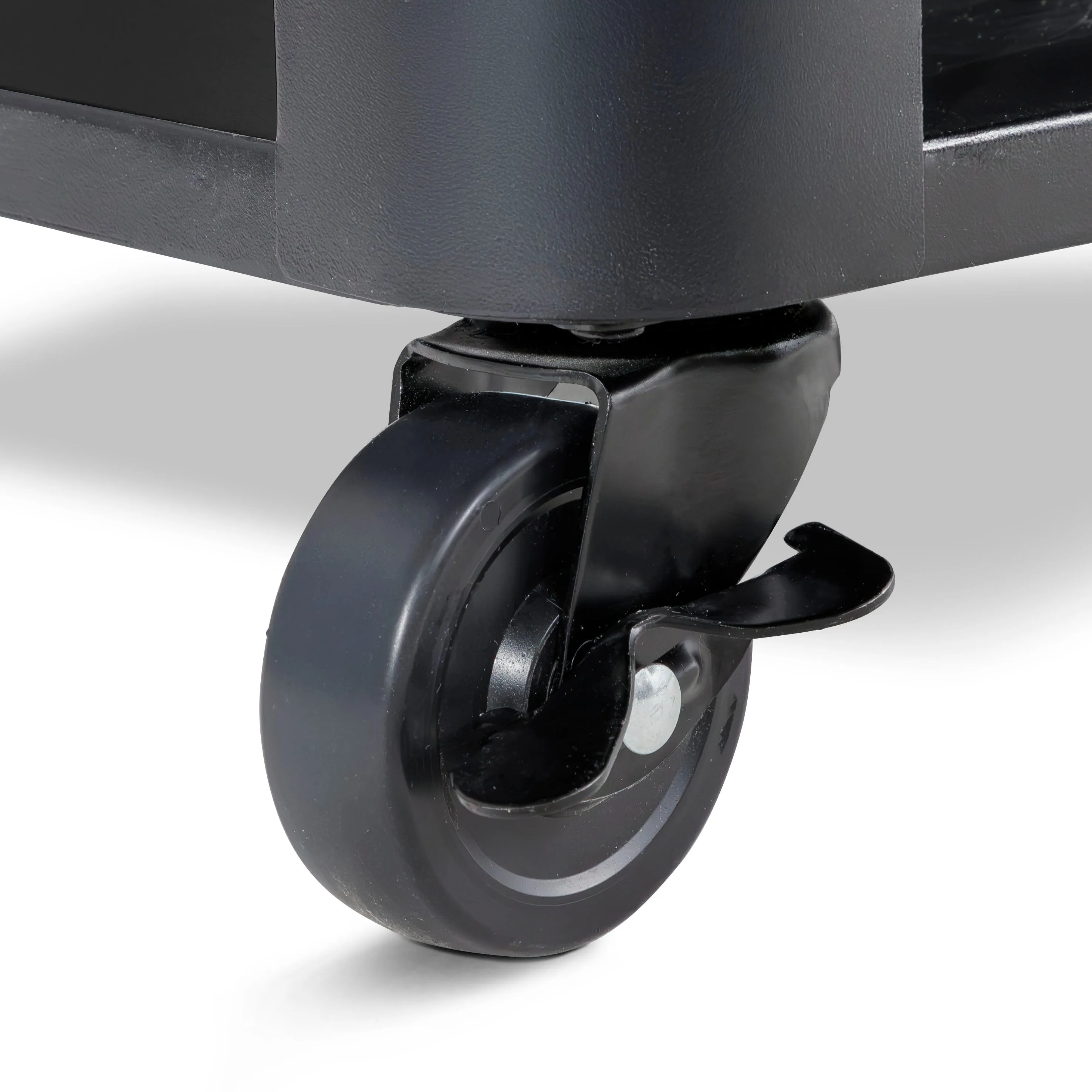 Dellonda BBQ/Plancha Trolley with Cupboard, Extension Table & Utensil Hooks - Black - DG282