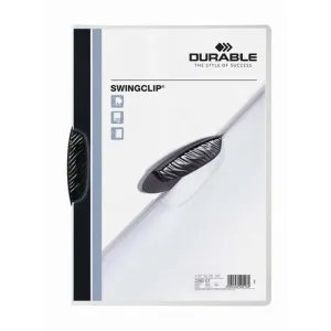 Durable Swing Clip Document File A4 30 Sheets Black