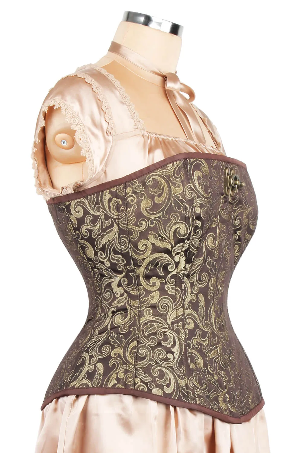 Edwardian Long Line Brocade Corset (ELC-401)