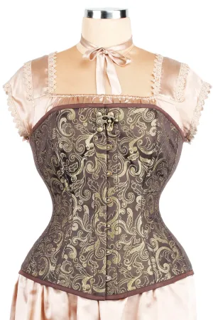 Edwardian Long Line Brocade Corset (ELC-401)