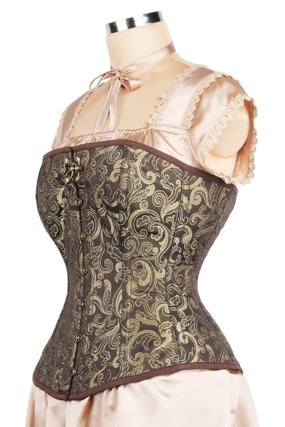 Edwardian Long Line Brocade Corset (ELC-401)