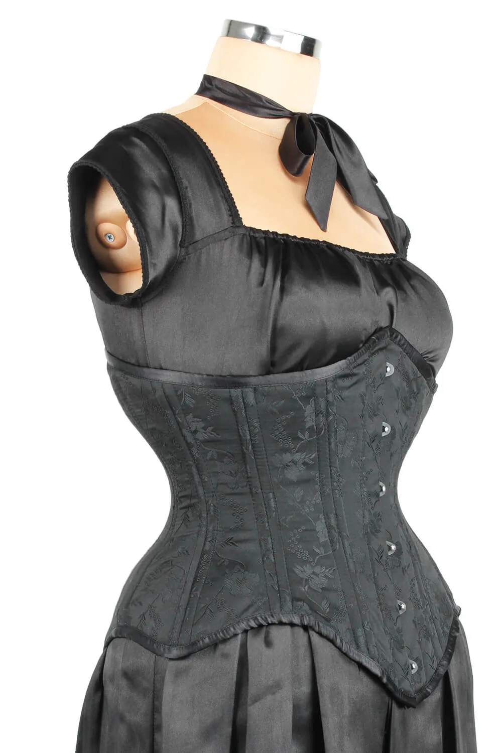 EL-172 - Custom Made Brocade Waist Training Underbust Corset (ELC-501)