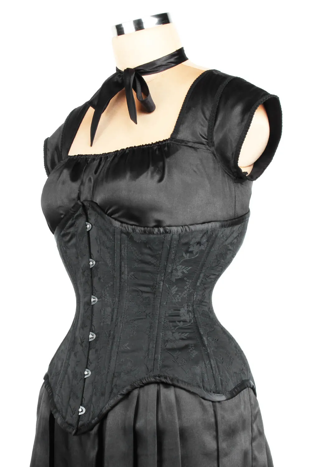 EL-172 - Custom Made Brocade Waist Training Underbust Corset (ELC-501)