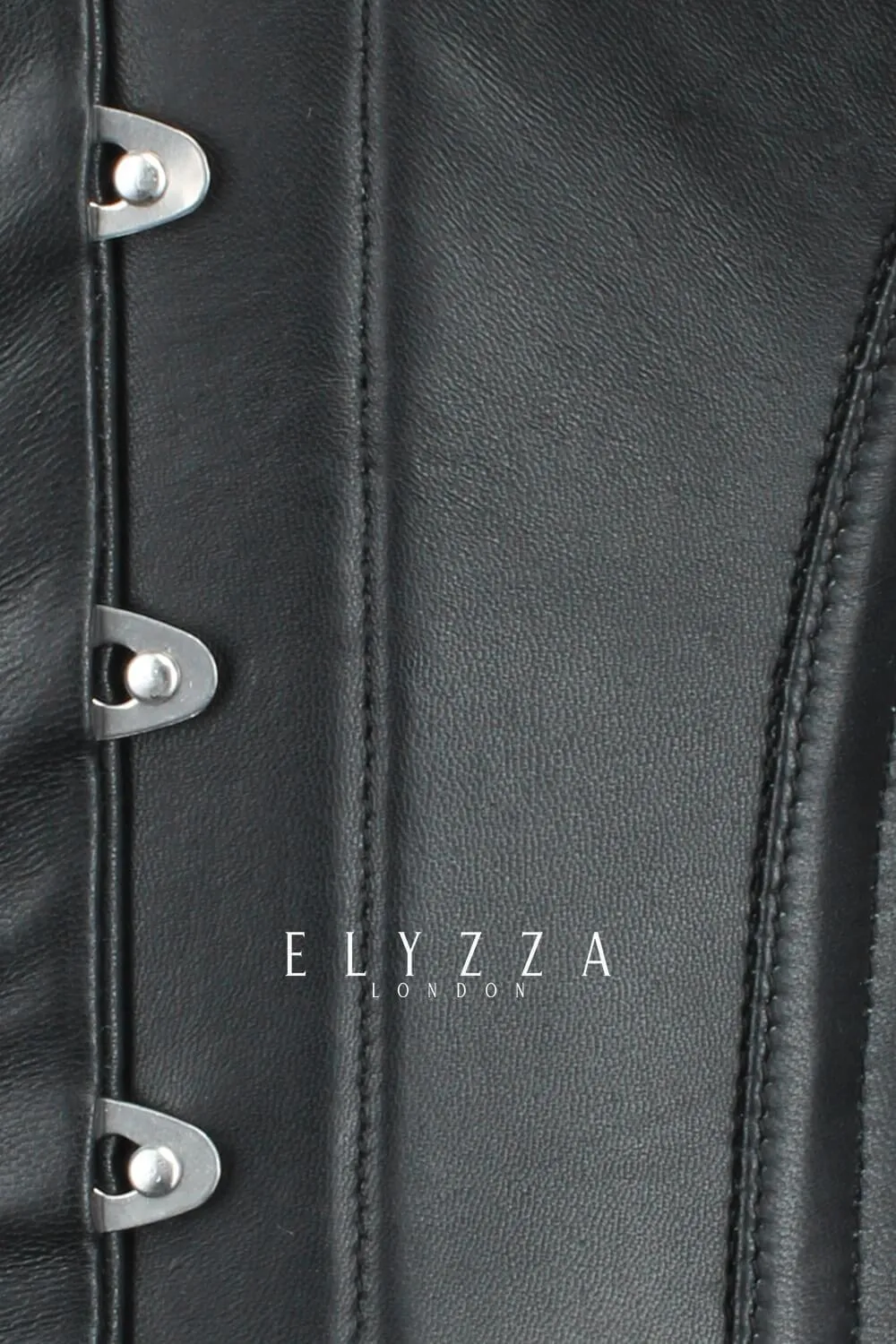 EL-209 - Custom Made Waist Reducing Faux Leather Overbust Corset (ELC-301)