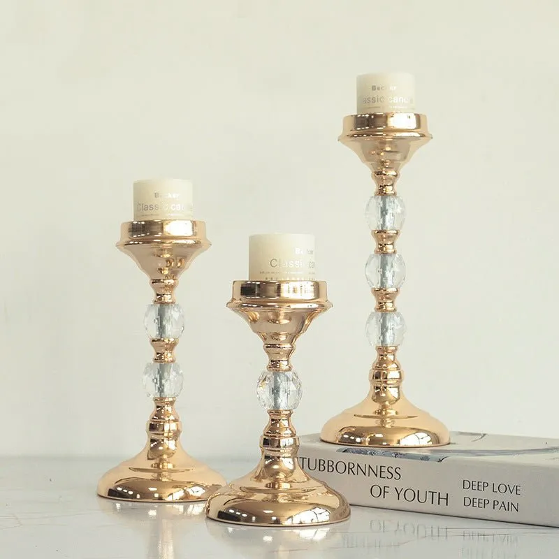 European Golden Glow Candle Holder Set – Elegant Ambiance for Any Occasion