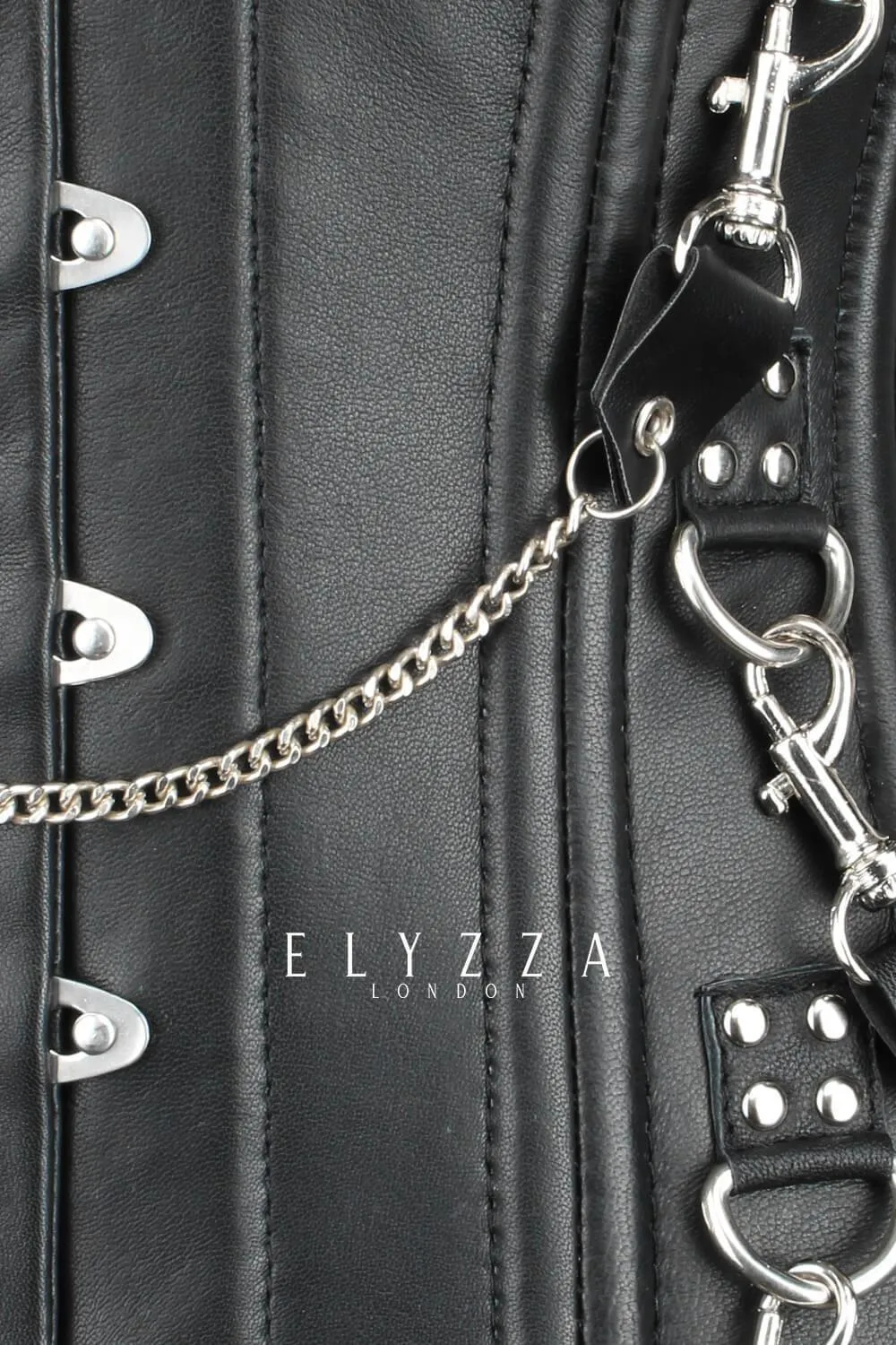 Faux Leather Gothic Waist Training Corset (ELC-102)