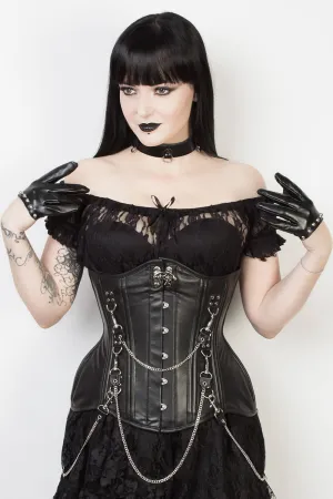 Faux Leather Gothic Waist Training Corset (ELC-102)
