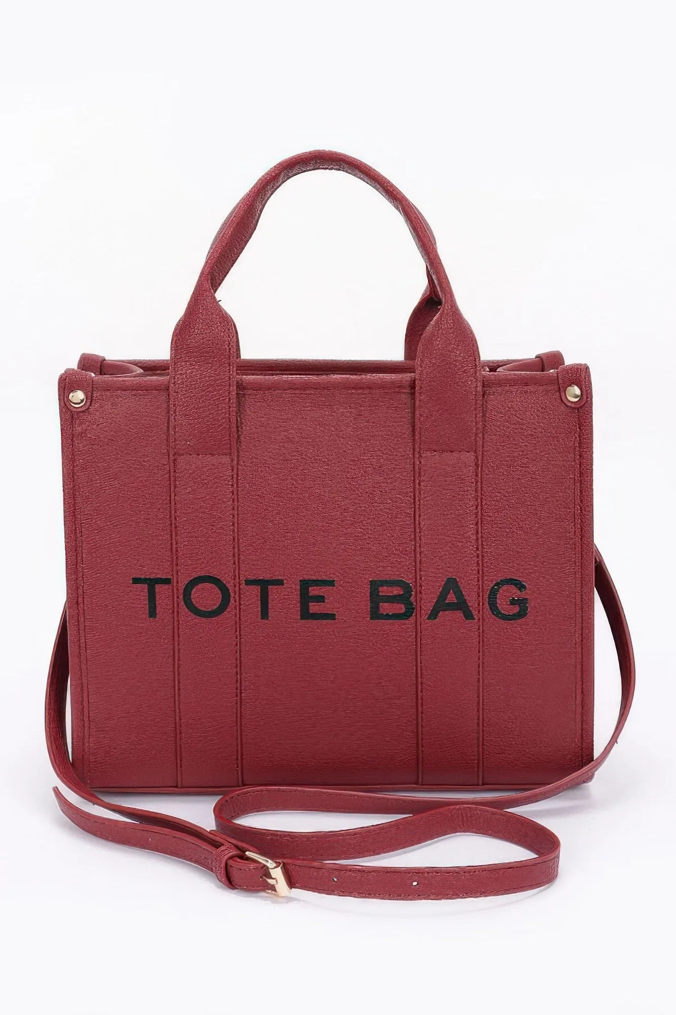 Faux Leather Small Tote Bag