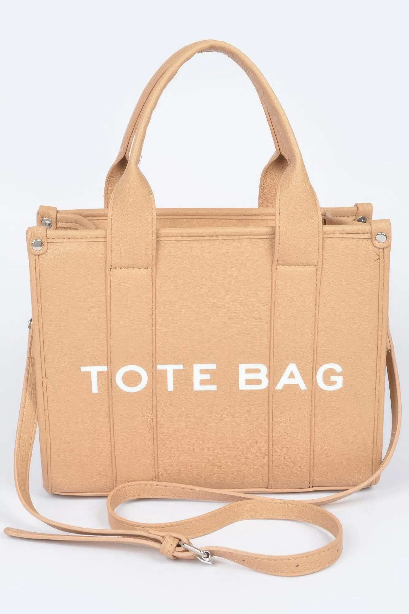 Faux Leather Small Tote Bag