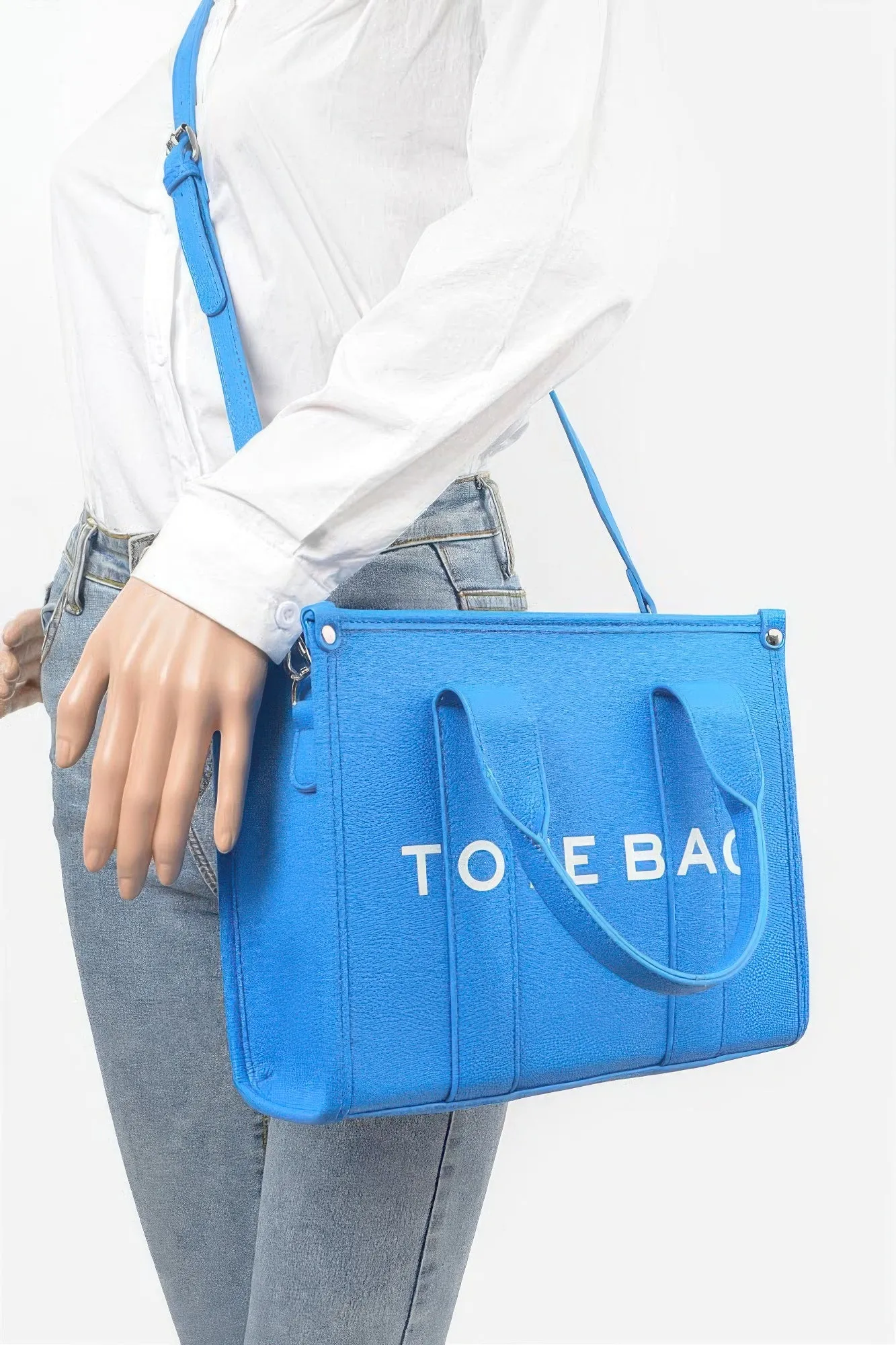 Faux Leather Small Tote Bag