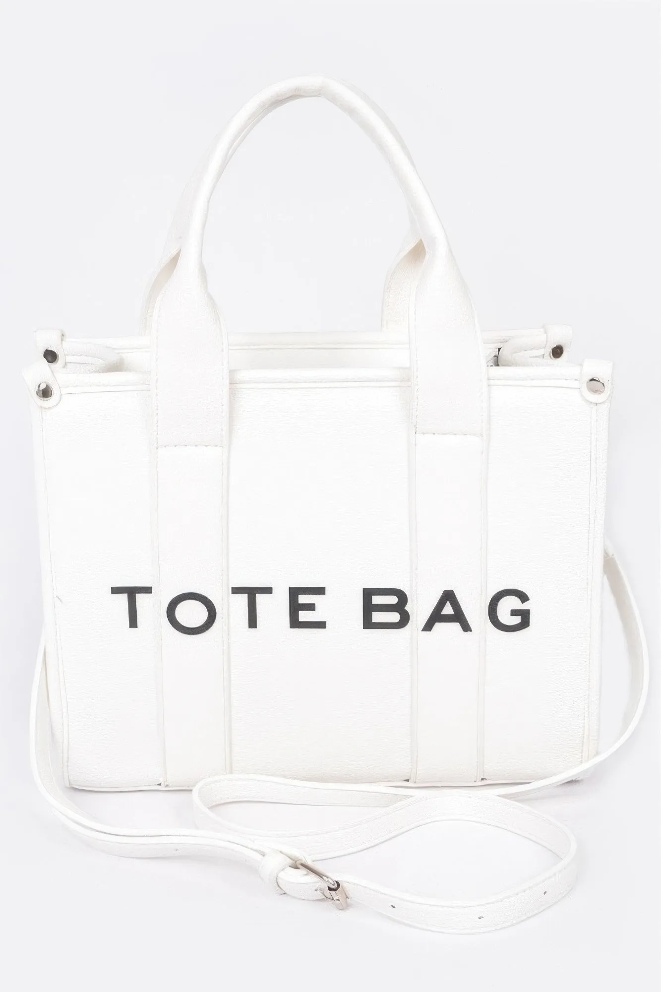 Faux Leather Small Tote Bag