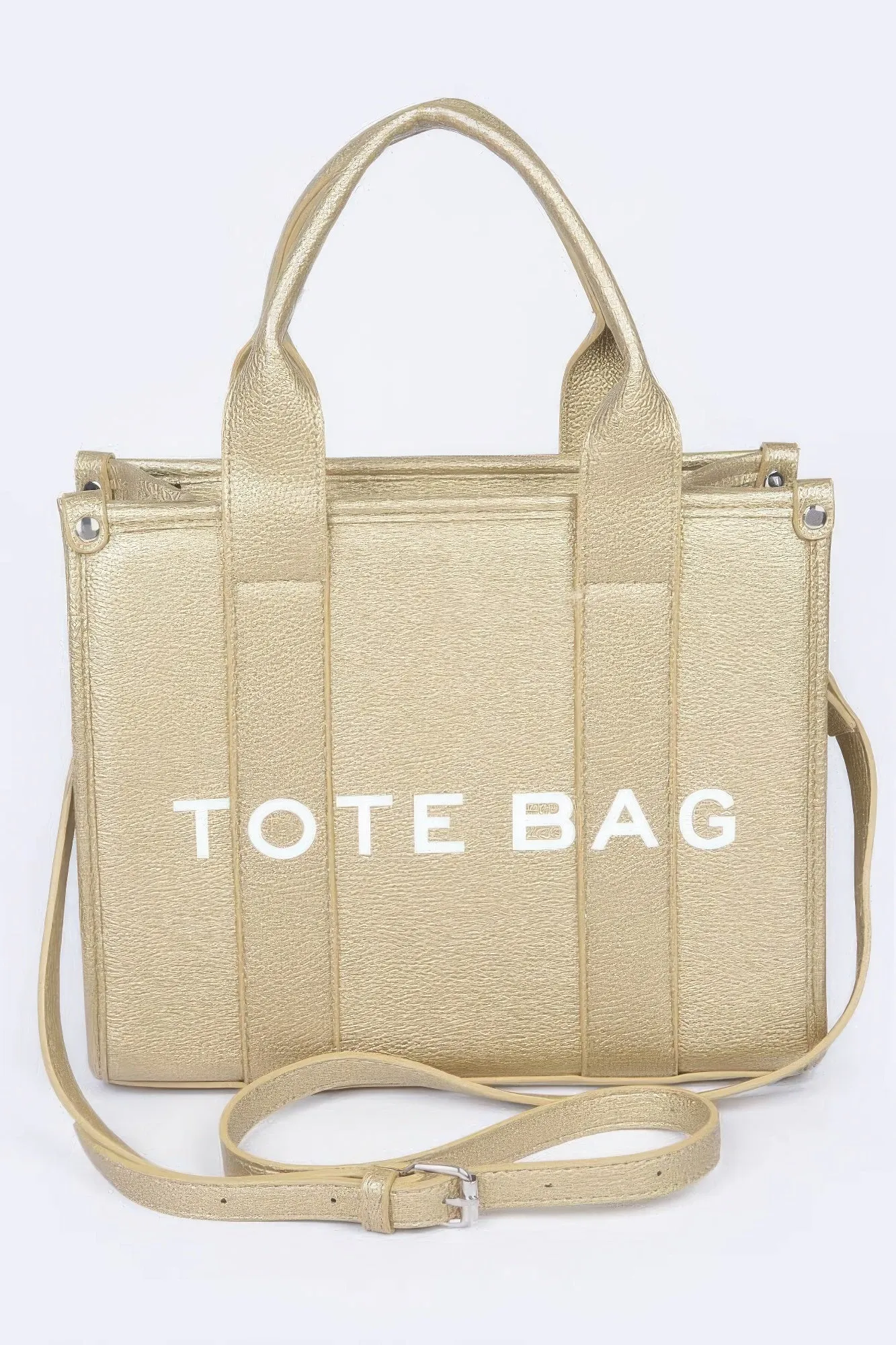 Faux Leather Small Tote Bag