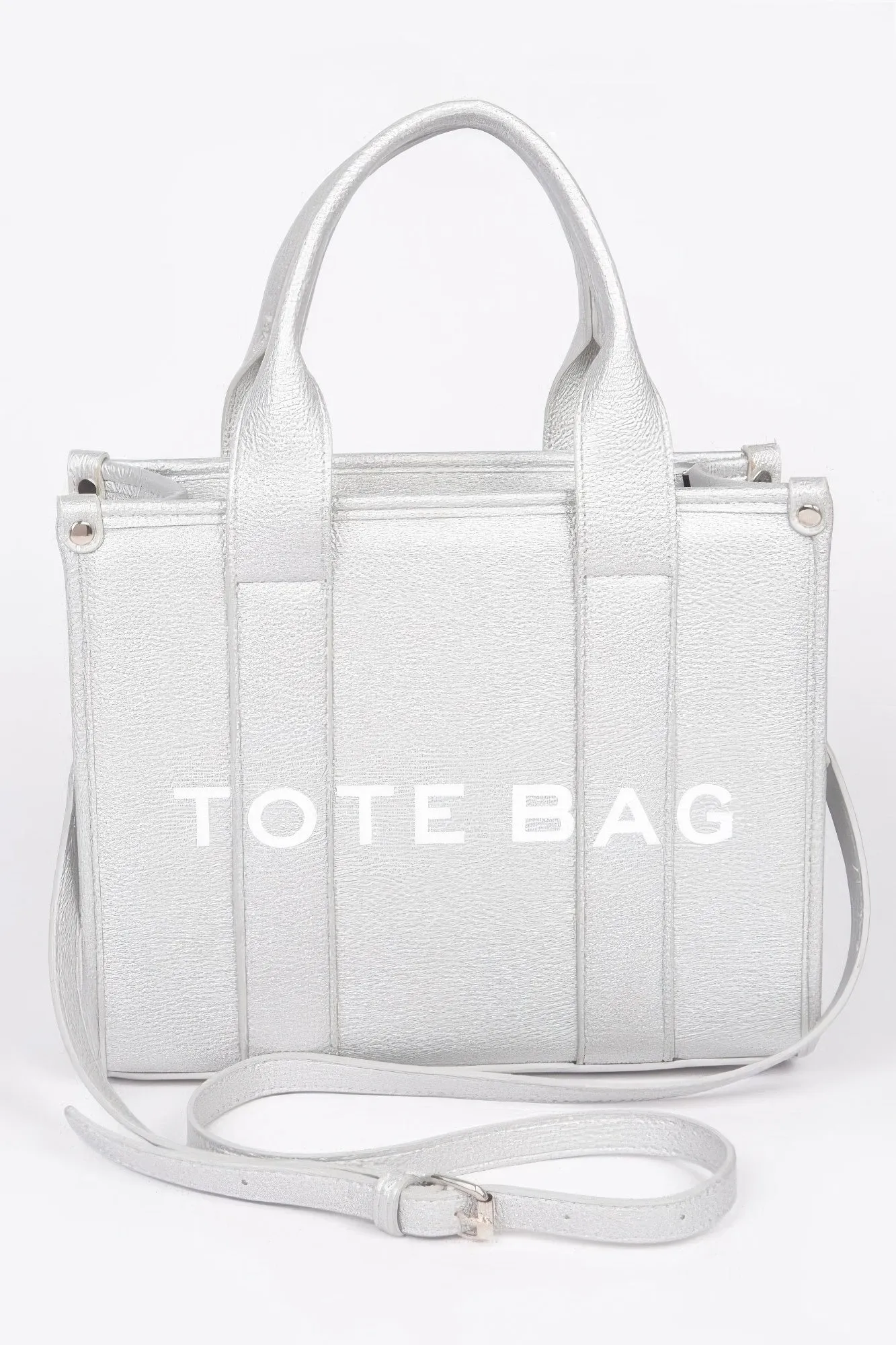 Faux Leather Small Tote Bag
