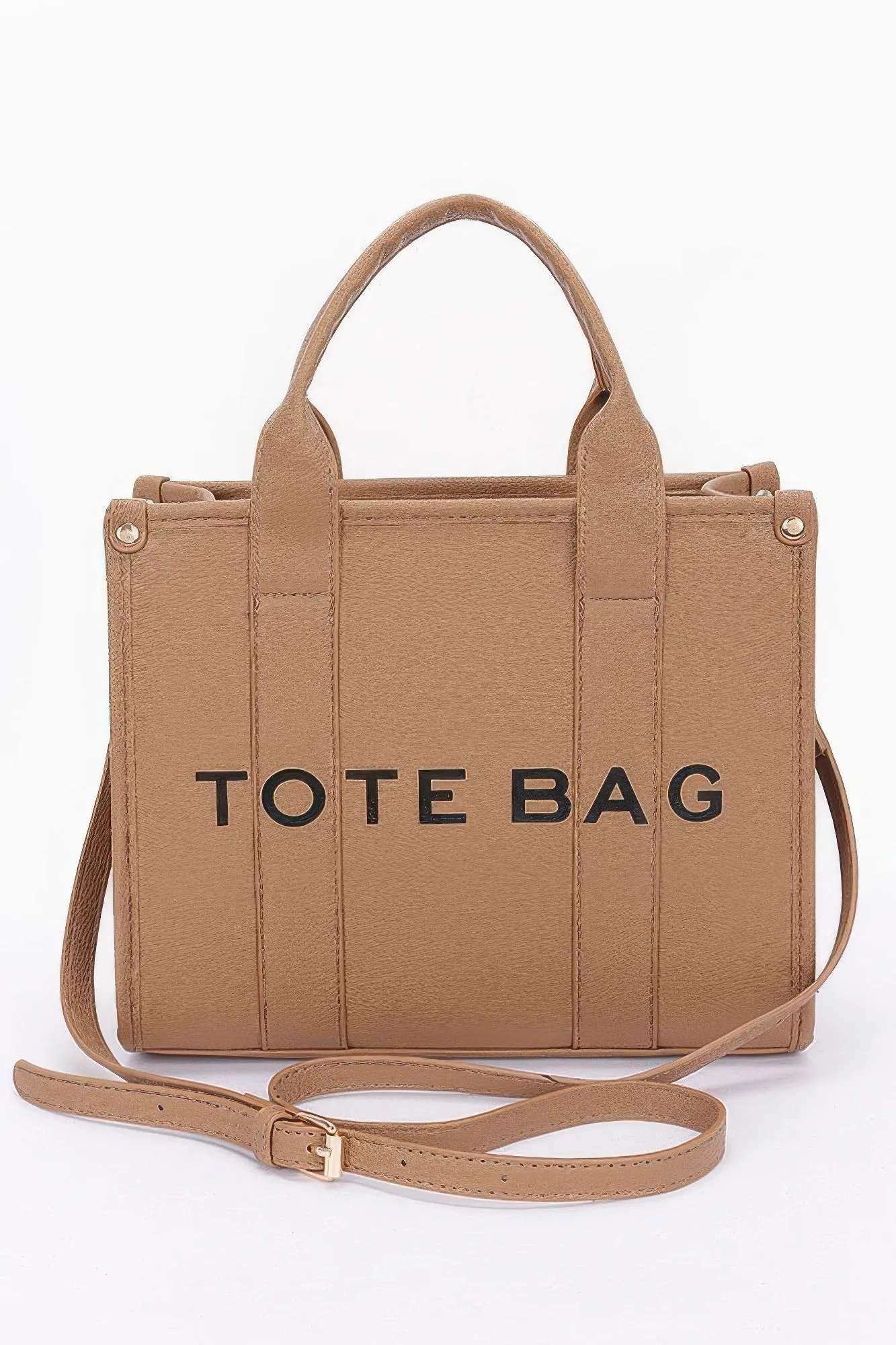 Faux Leather Small Tote Bag