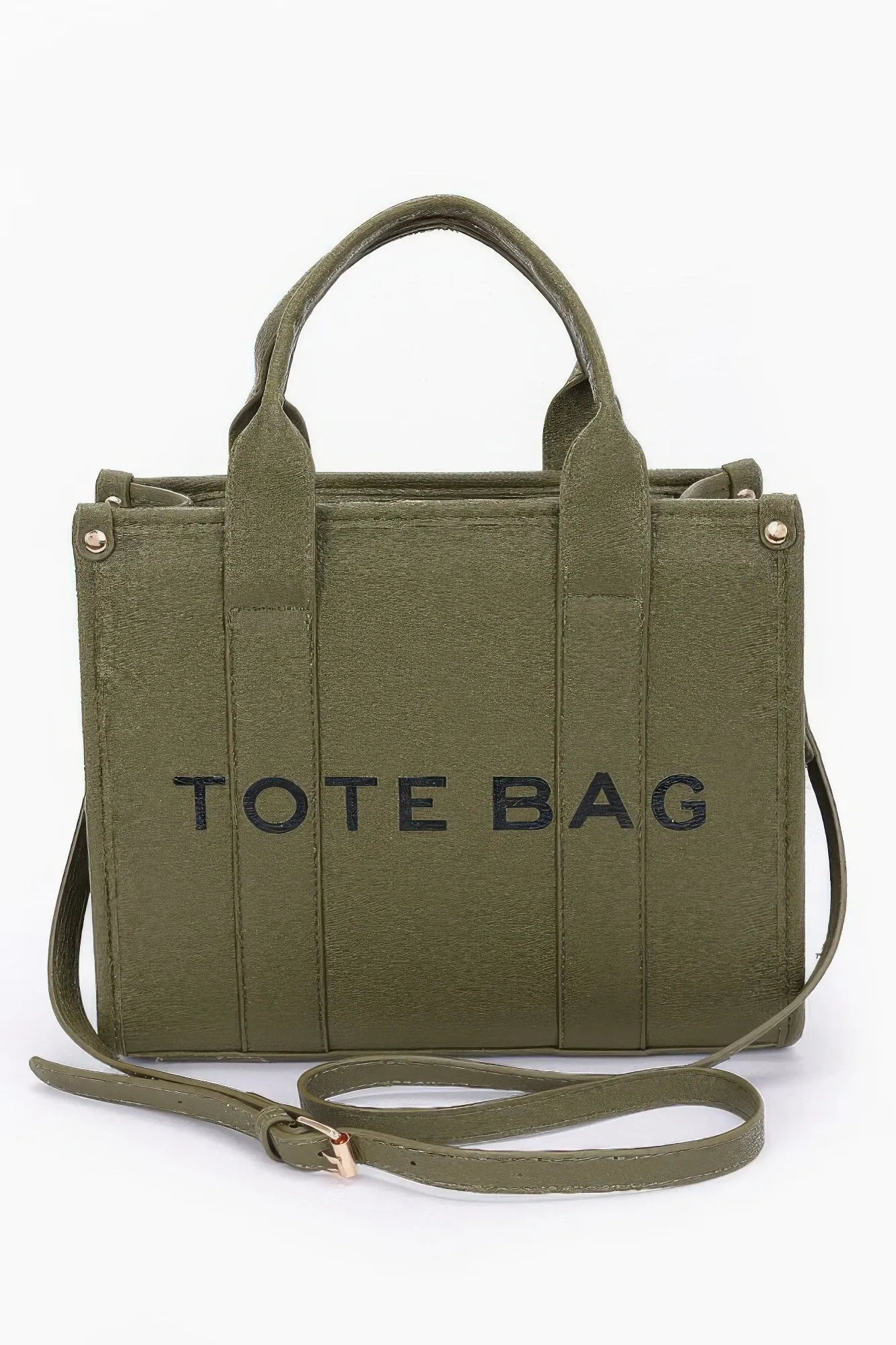 Faux Leather Small Tote Bag