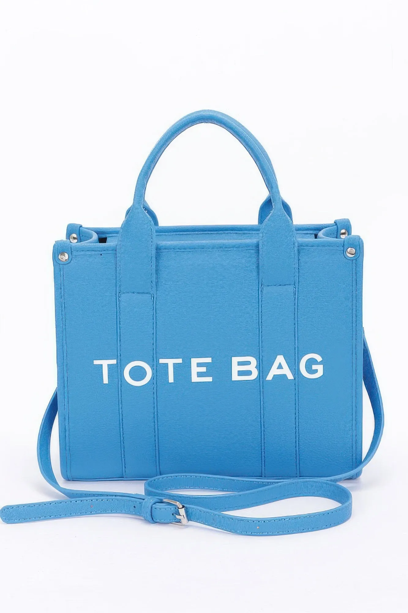 Faux Leather Small Tote Bag