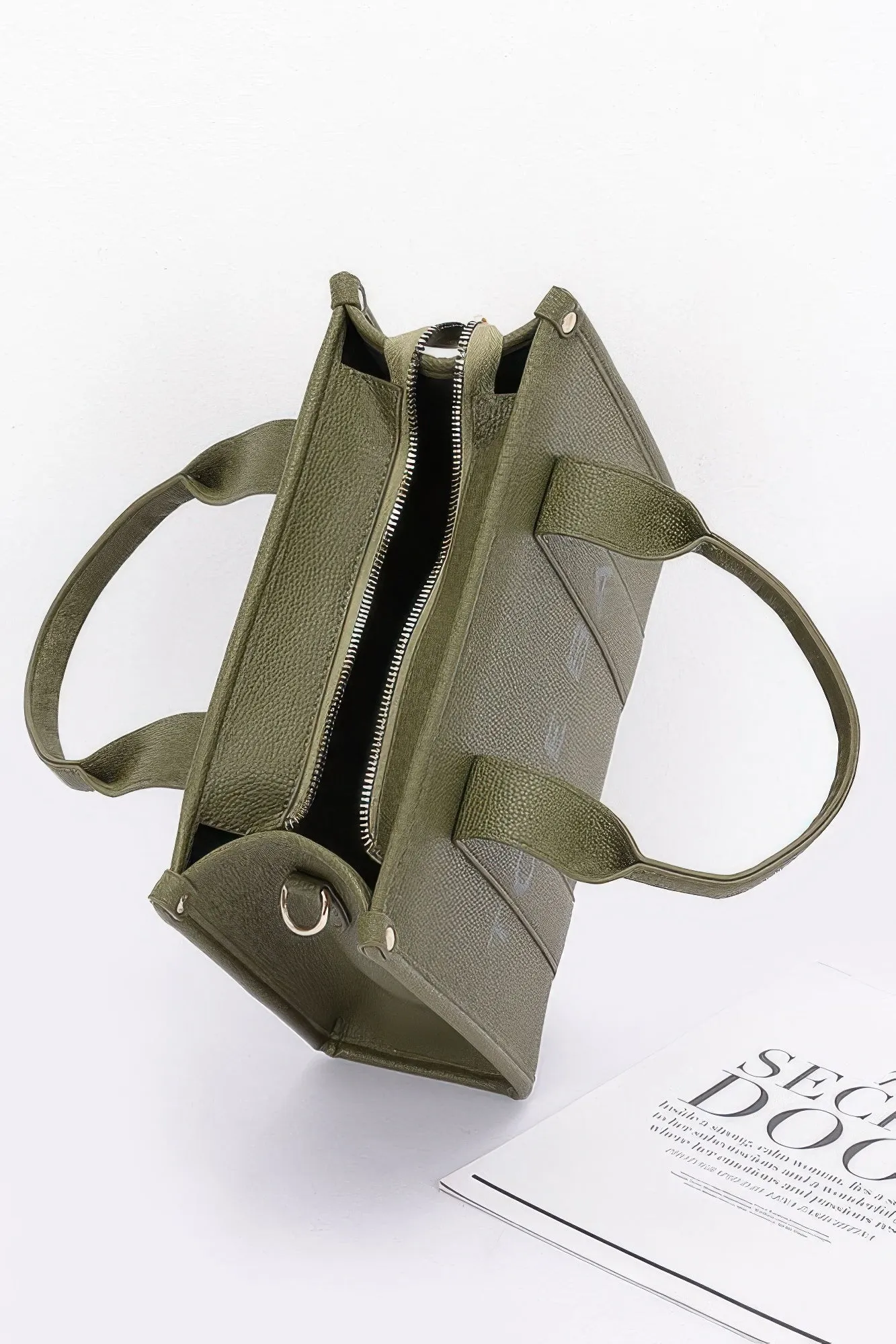Faux Leather Small Tote Bag
