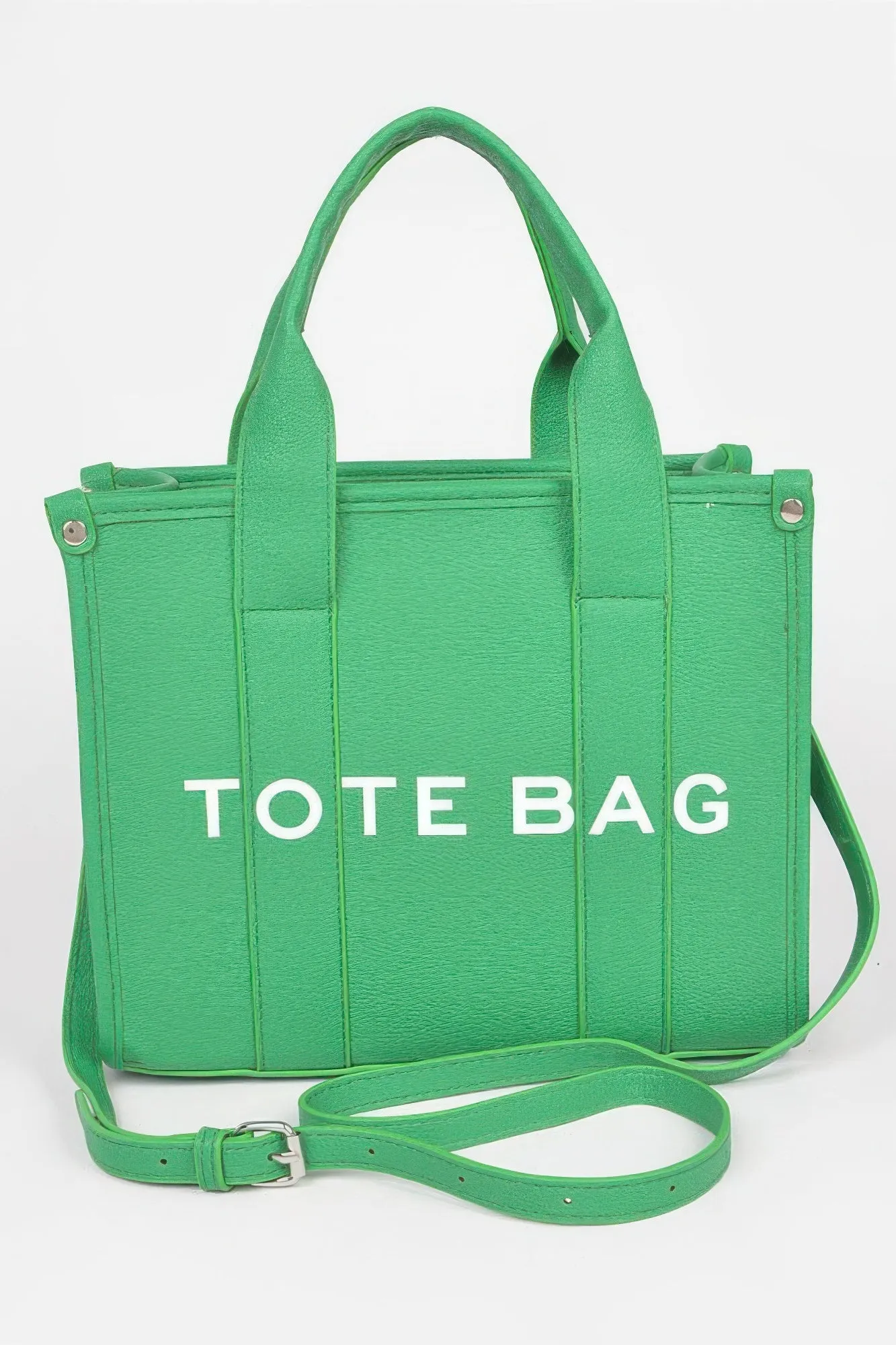 Faux Leather Small Tote Bag