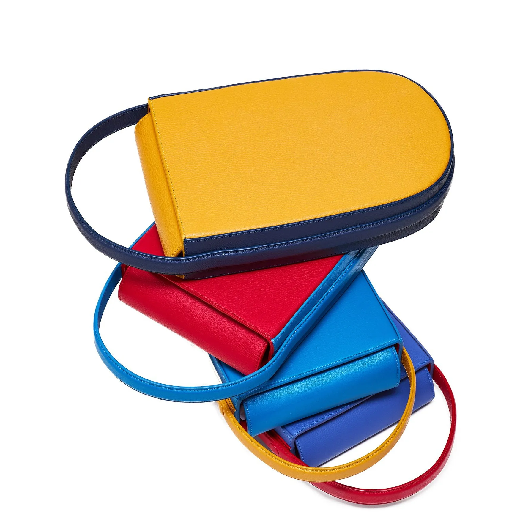 fitini mini rounded leather tote - hot iris
