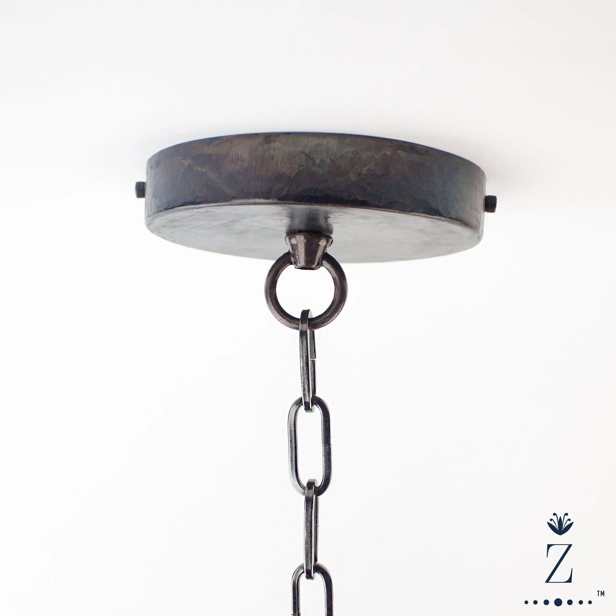 Flama Pendant | Aqua Glass and Metal Pendant Light