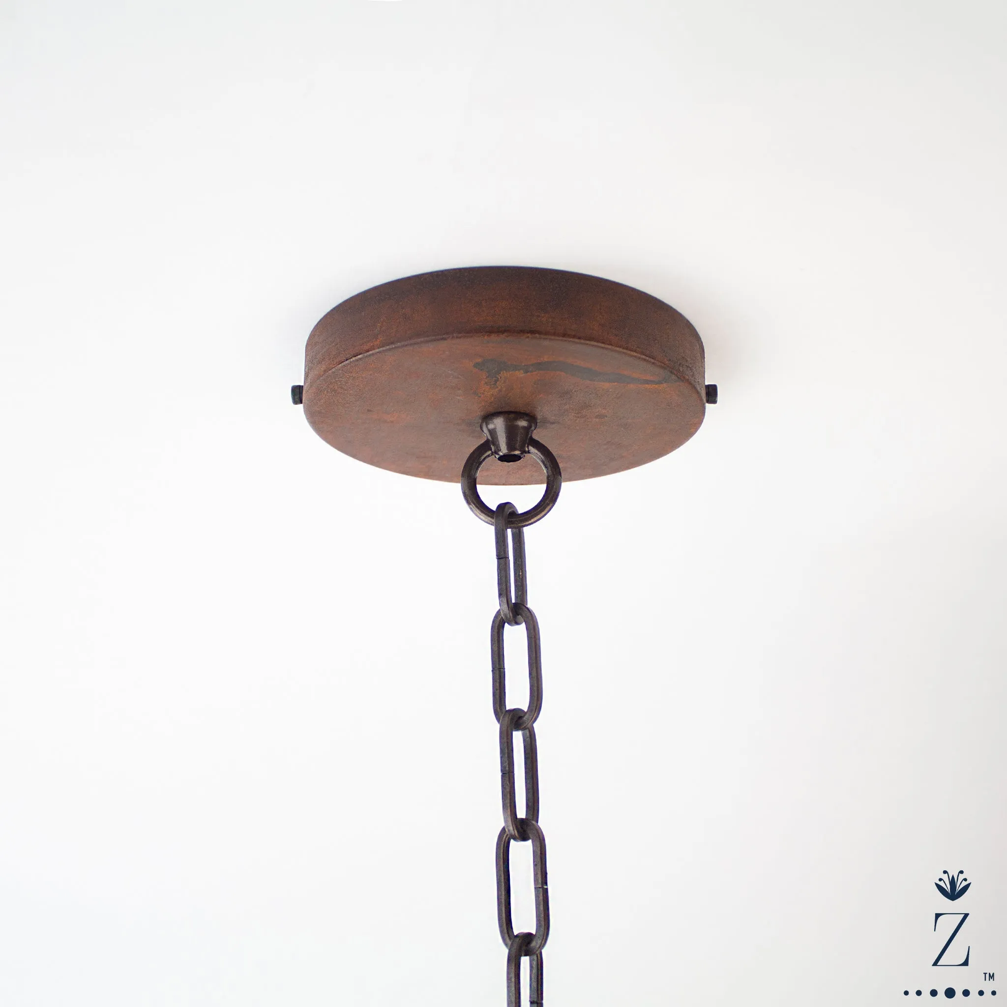 Flama Pendant | Aqua Glass and Metal Pendant Light