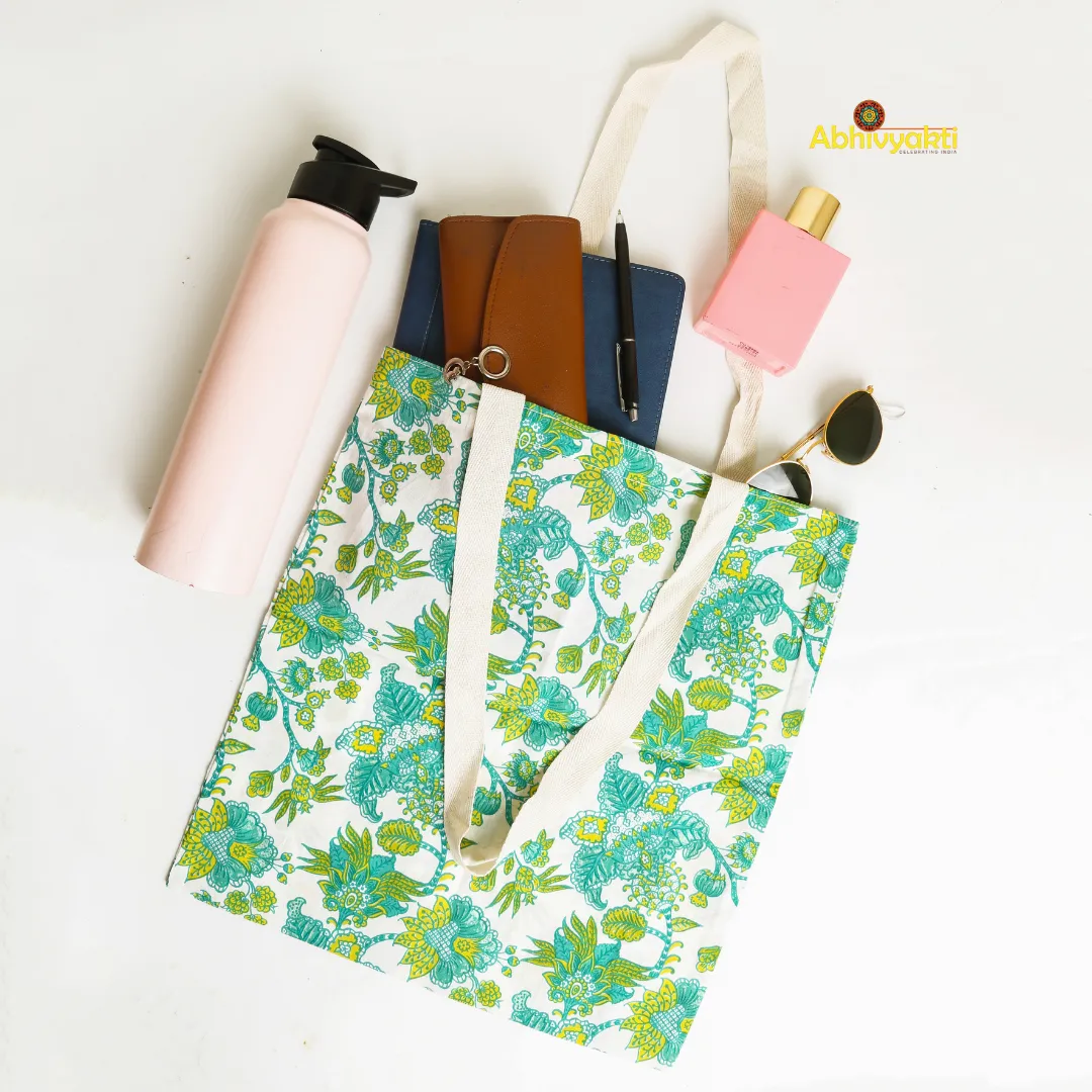 Floral Print Tote Bag
