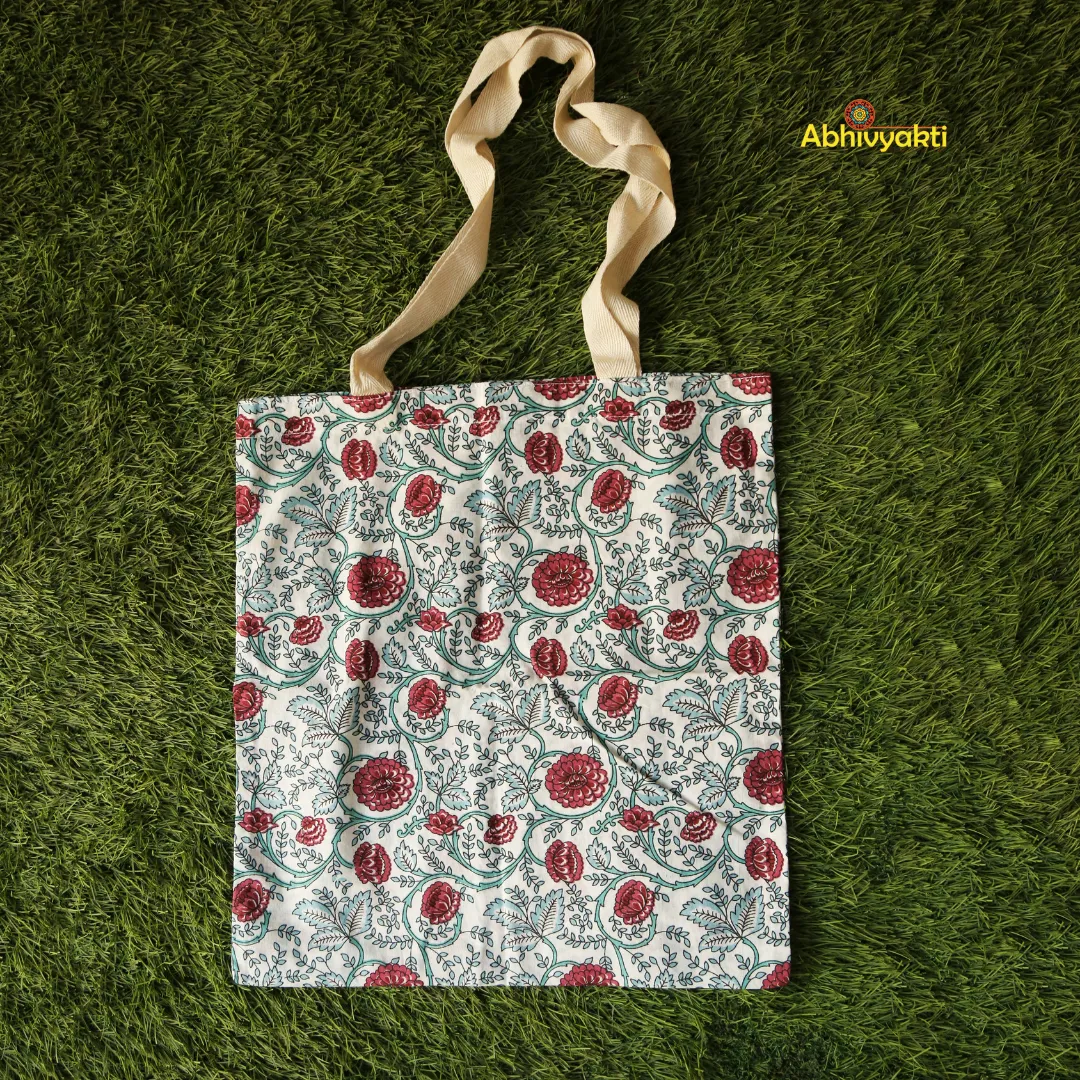 Floral Print Tote Bag