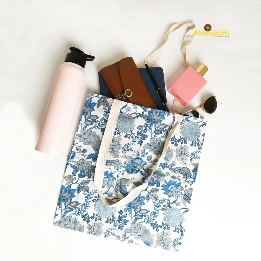 Floral Print Tote Bag