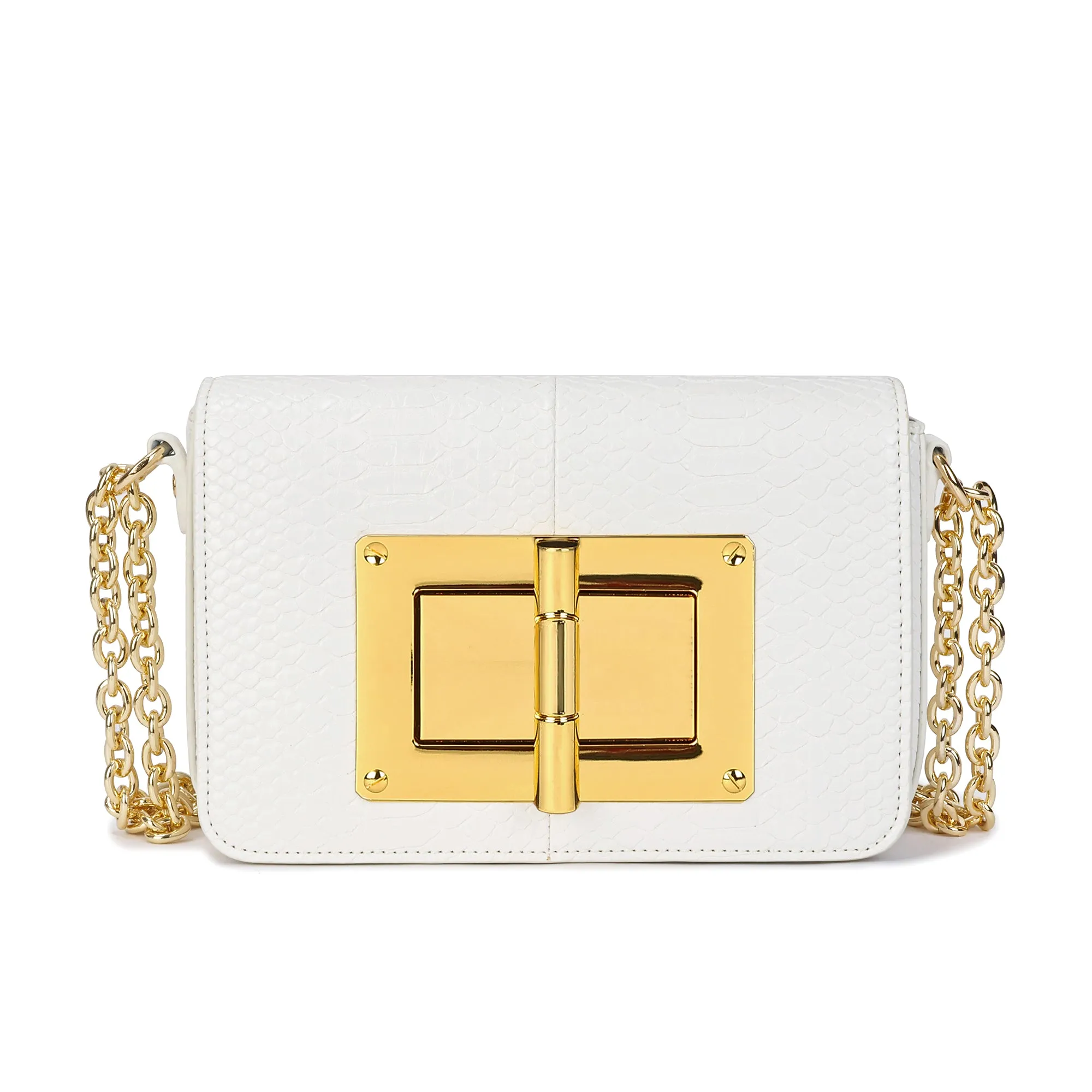 Foldover Flap Shoulder Leather Bag