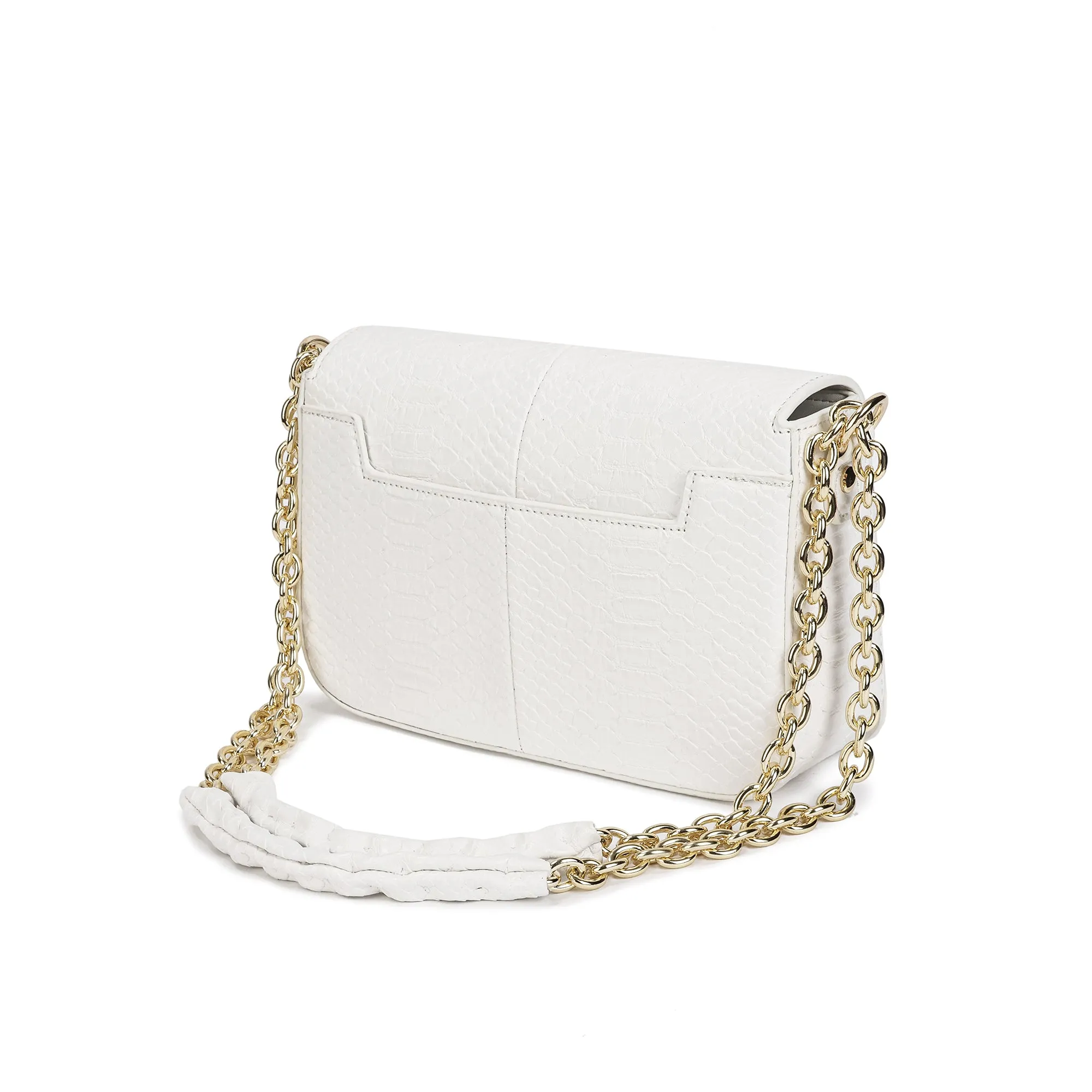 Foldover Flap Shoulder Leather Bag