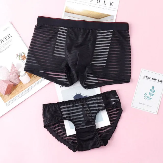 Fruit Series Original Design Cotton Couple Underwear Banana Print Male Boxer Shorts Women Panties Seamless Breathable Underpants