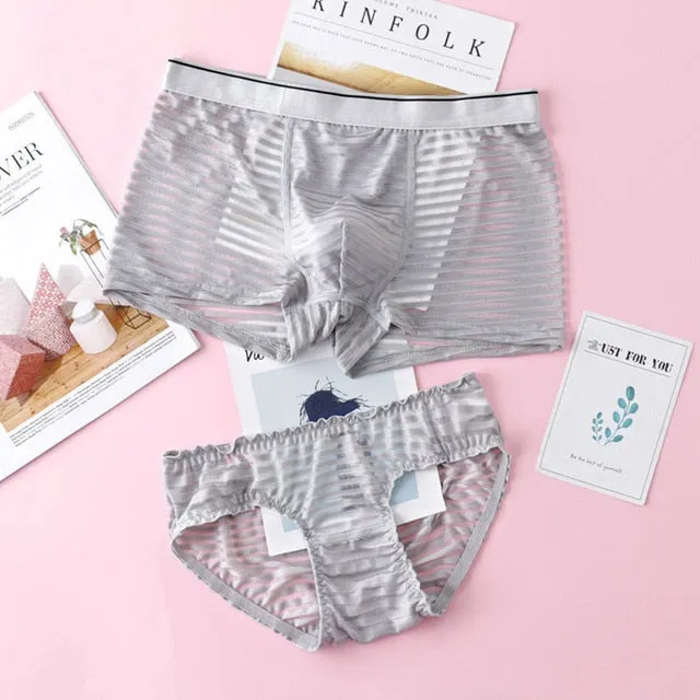 Fruit Series Original Design Cotton Couple Underwear Banana Print Male Boxer Shorts Women Panties Seamless Breathable Underpants