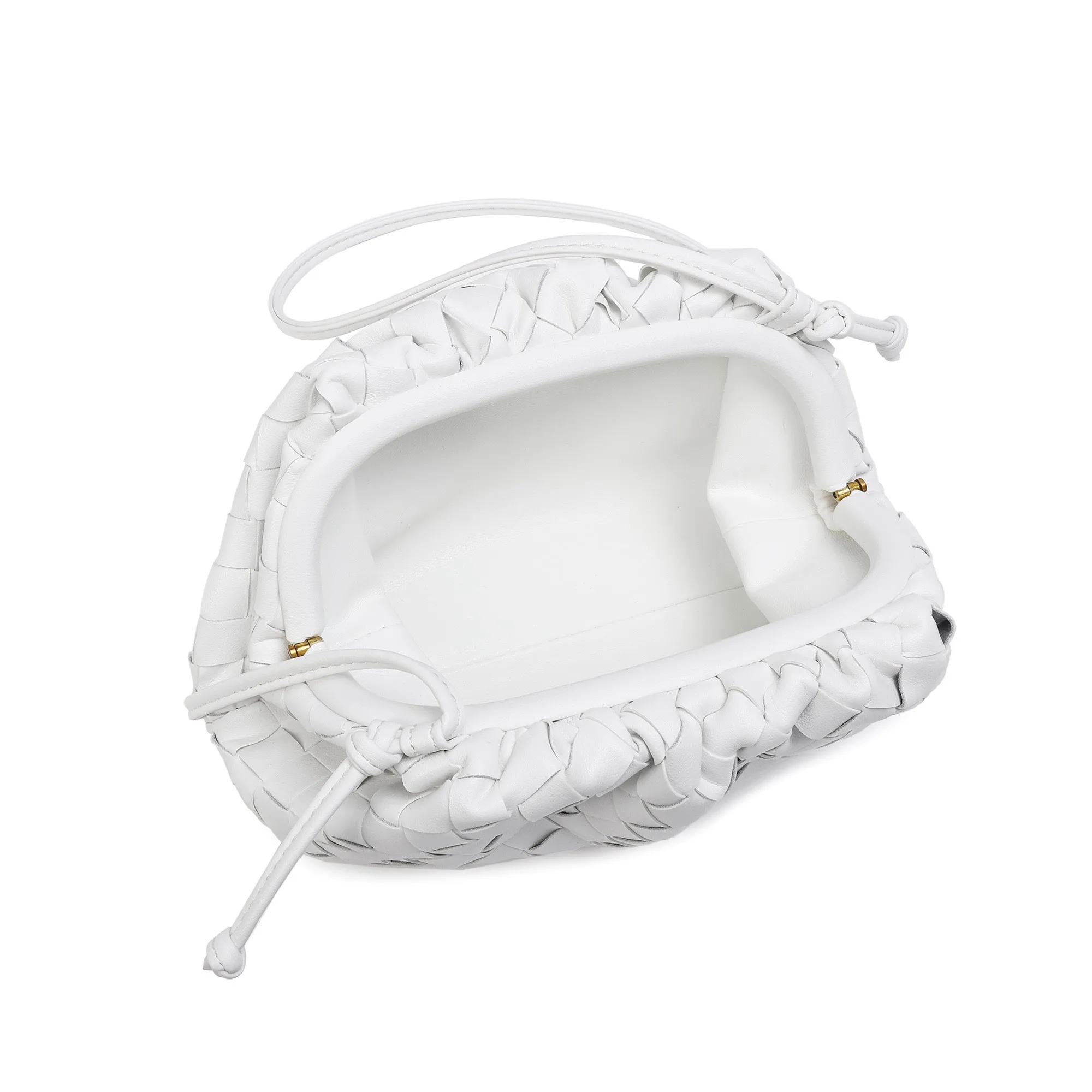 Full Grain Woven Leather Pouch/ Shoulder/ Clutch Bag