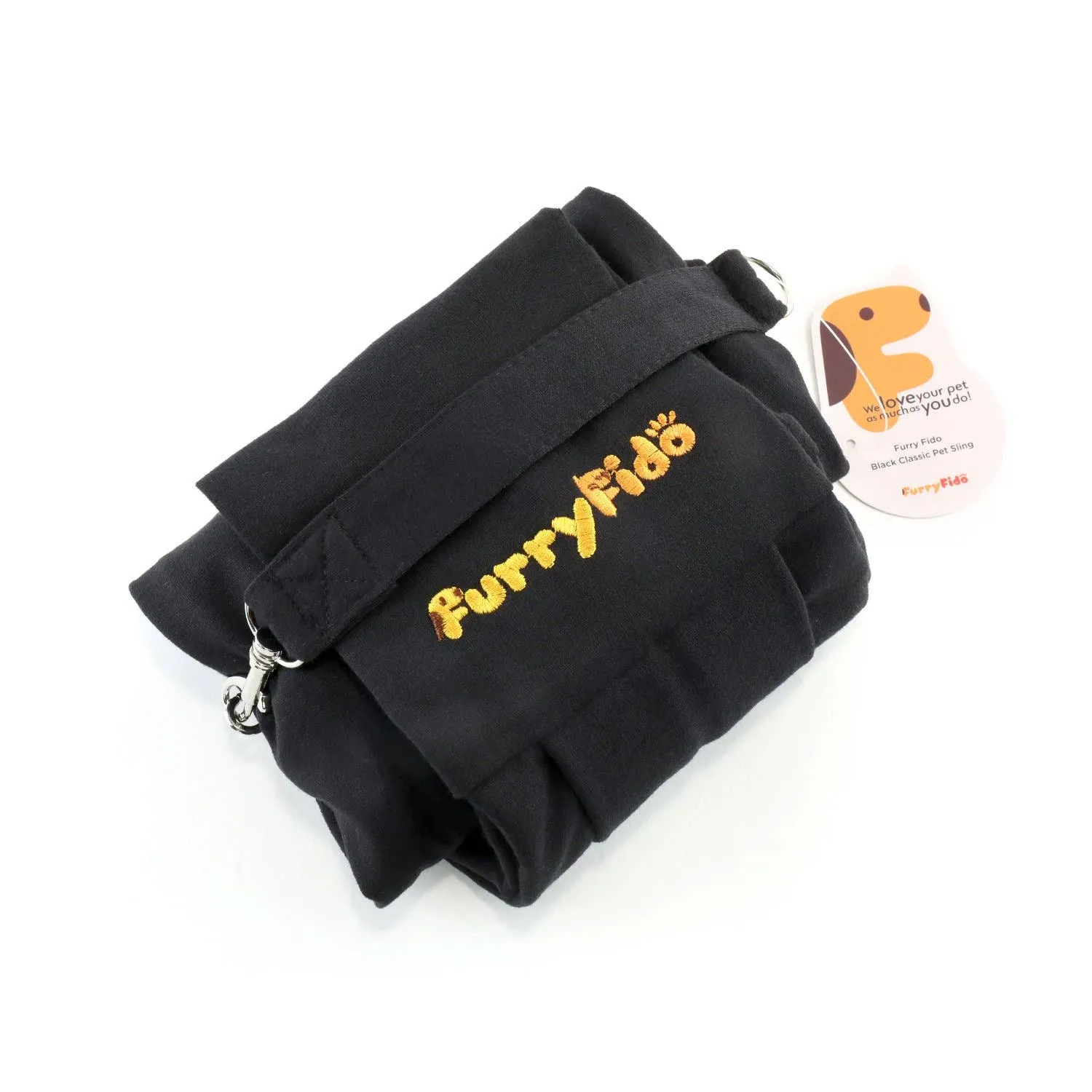 Furry Fido Pet Sling Carrier – Reversible, Hands-Free Travel for Small Pets