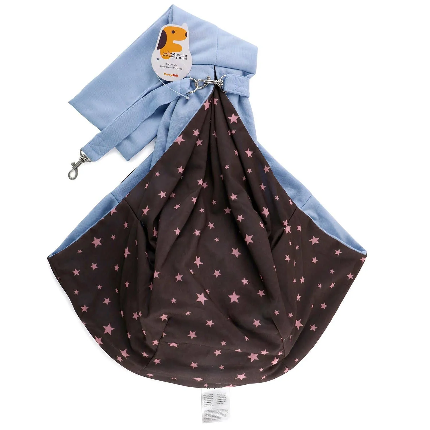 Furry Fido Pet Sling Carrier – Reversible, Hands-Free Travel for Small Pets