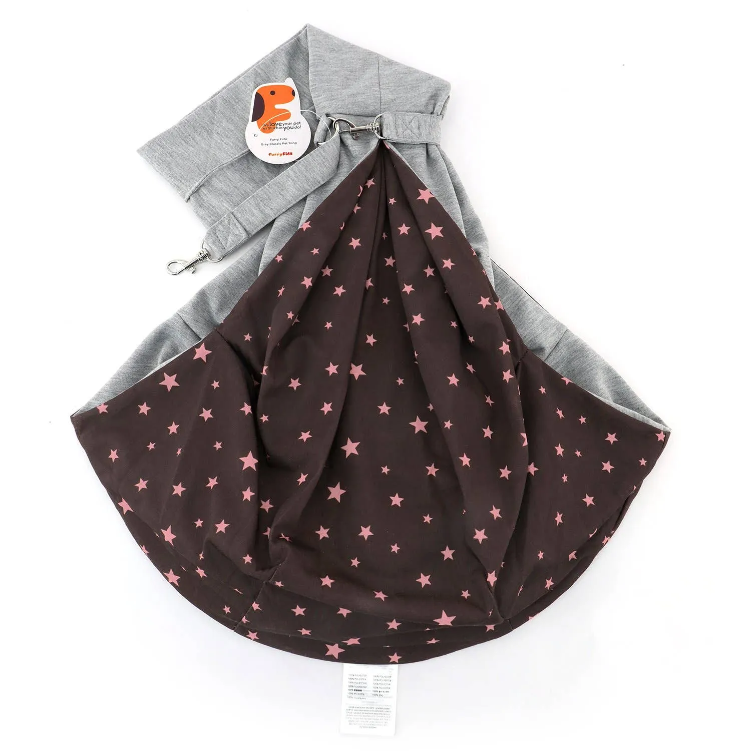 Furry Fido Pet Supplies - Furry Fido Classic Pet Sling - Grey