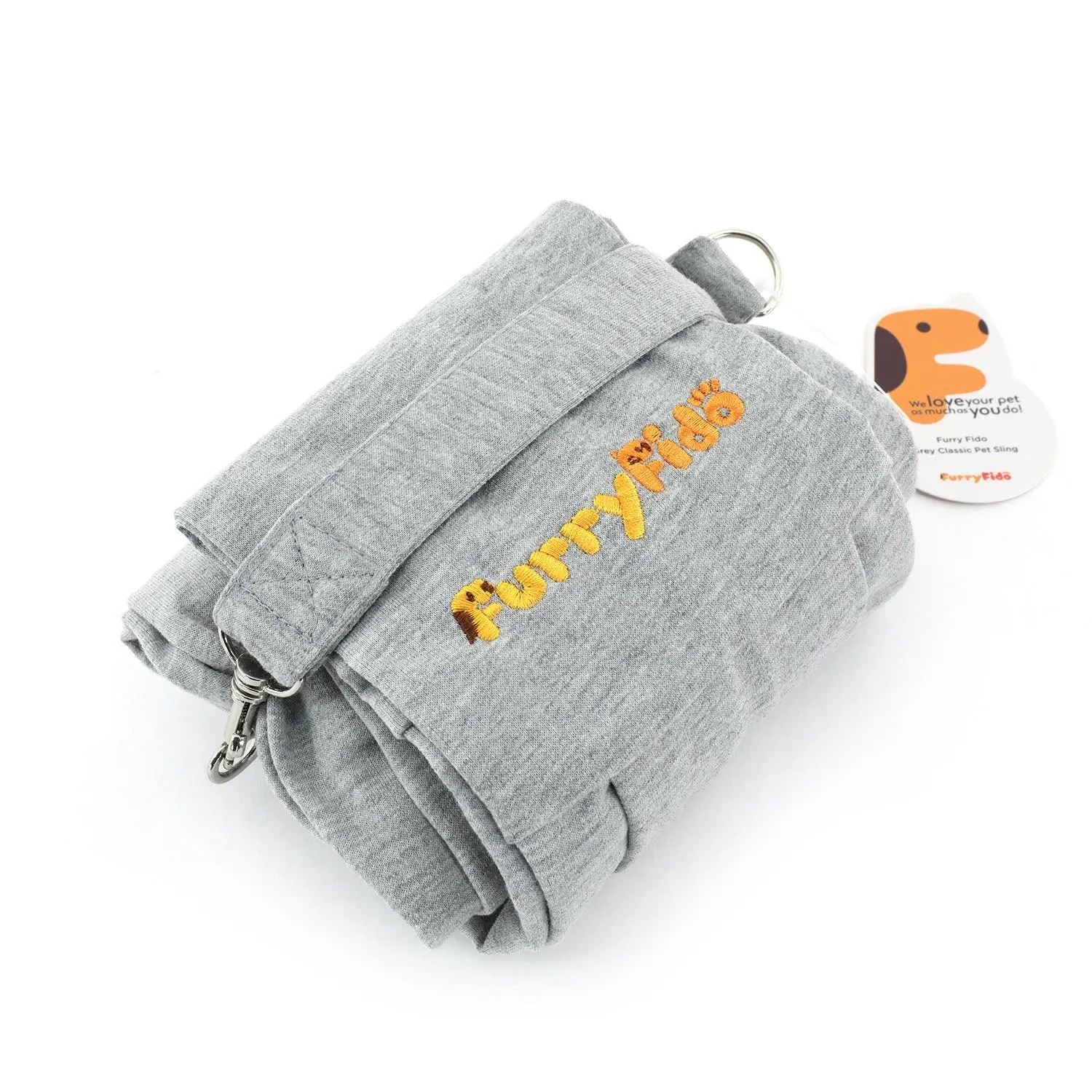Furry Fido Pet Supplies - Furry Fido Classic Pet Sling - Grey