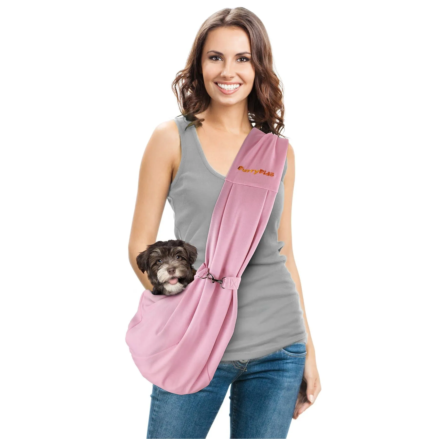 Furry Fido Pet Supplies - Furry Fido Classic Reversible Pet Sling - Pink