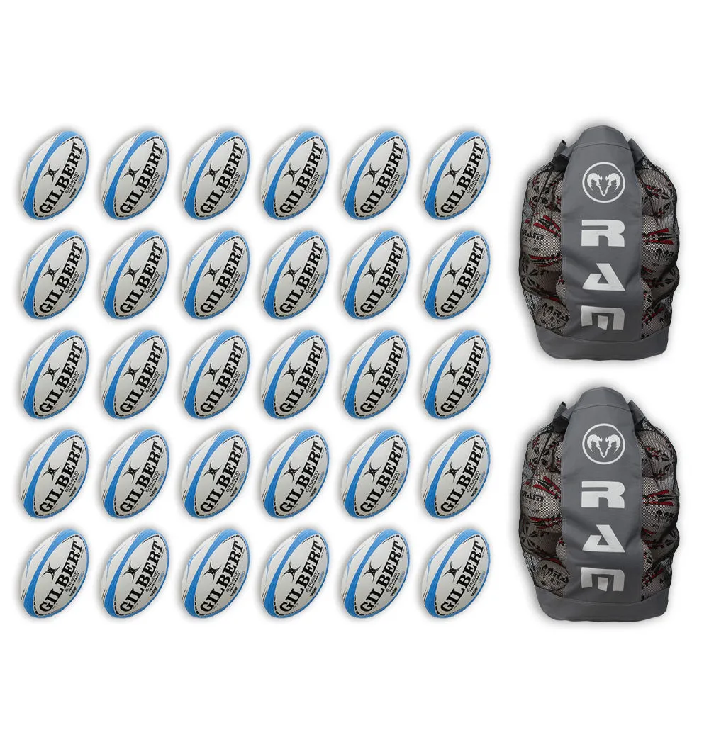 GILBERT G-TR4000 TRAINER BALL BUNDLE - 30 X BALLS AND 2 BAGS