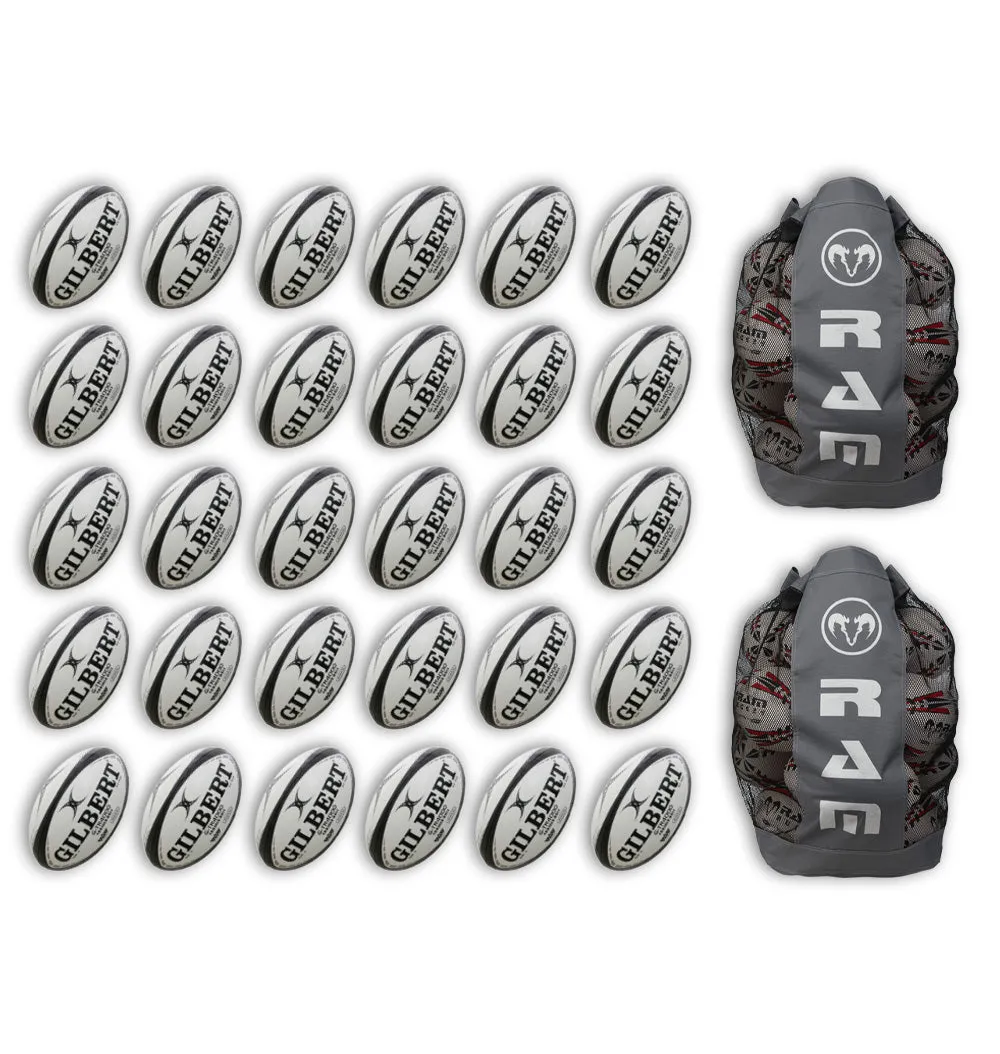 GILBERT G-TR4000 TRAINER BALL BUNDLE - 30 X BALLS AND 2 BAGS