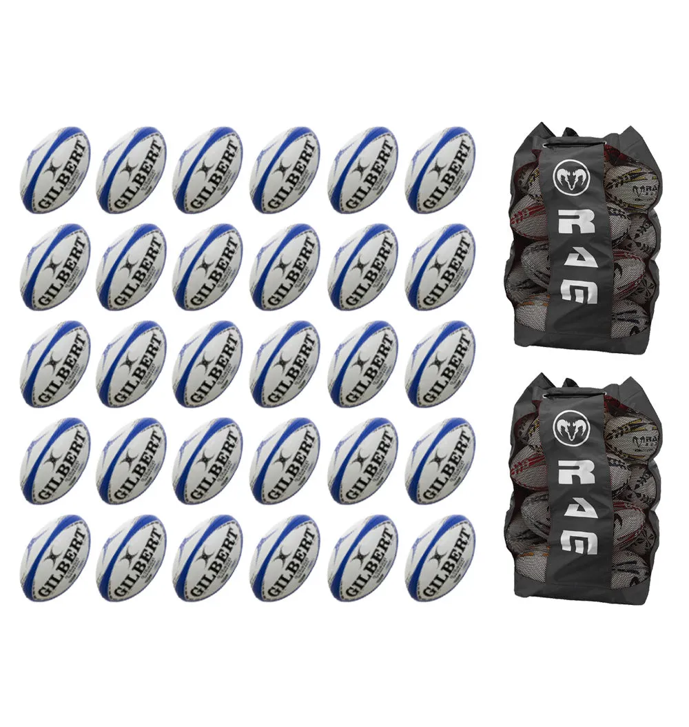 GILBERT G-TR4000 TRAINER BALL BUNDLE - 30 X BALLS AND 2 BAGS