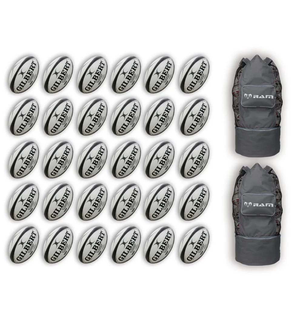 GILBERT G-TR4000 TRAINER BALL BUNDLE - 30 X BALLS AND 2 BAGS