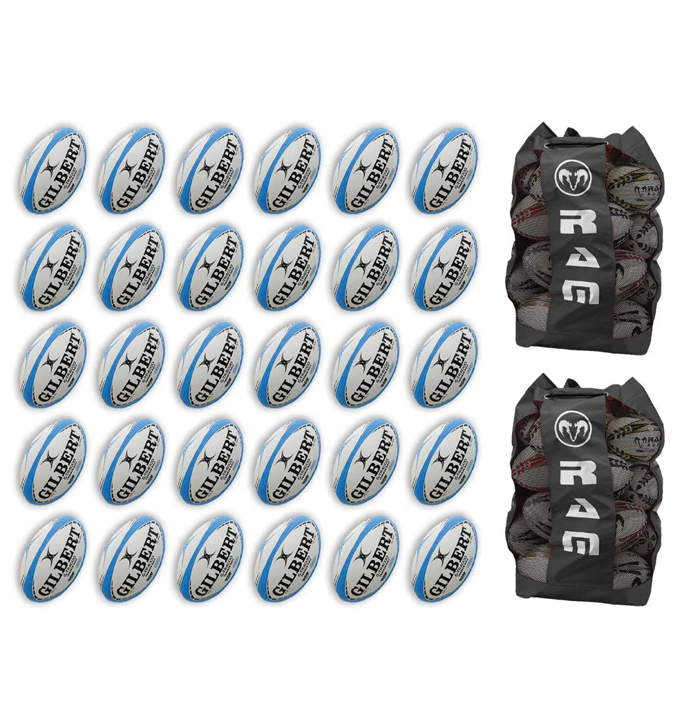 GILBERT G-TR4000 TRAINER BALL BUNDLE - 30 X BALLS AND 2 BAGS