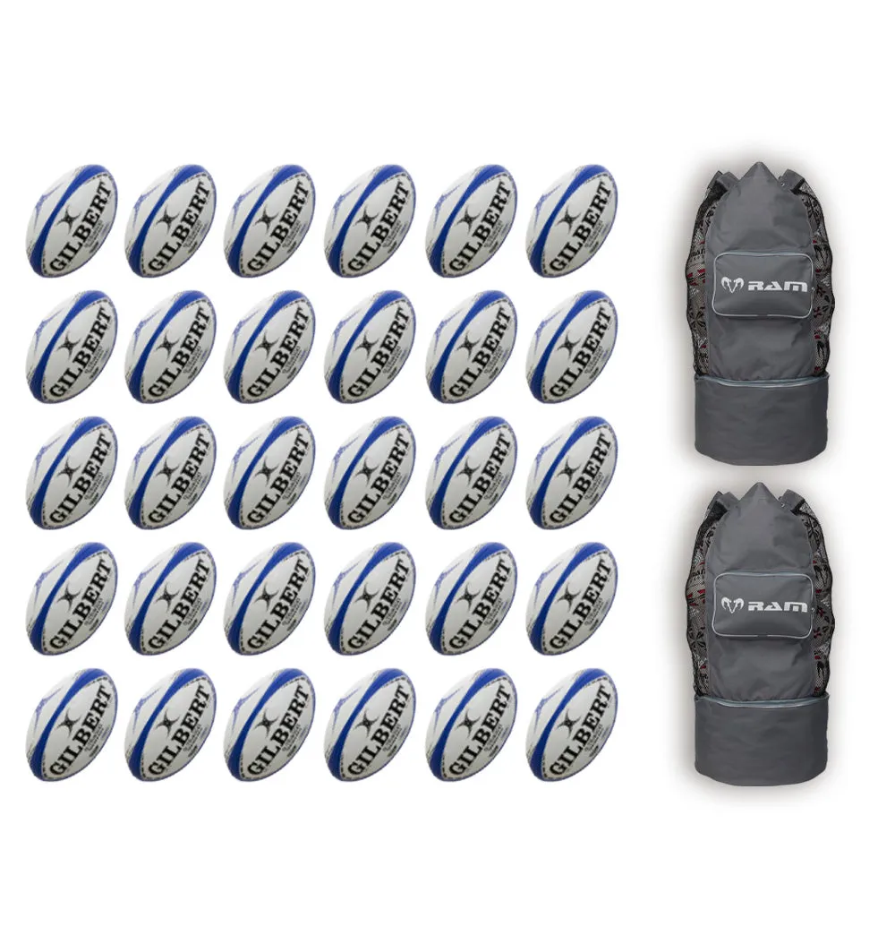 GILBERT G-TR4000 TRAINER BALL BUNDLE - 30 X BALLS AND 2 BAGS
