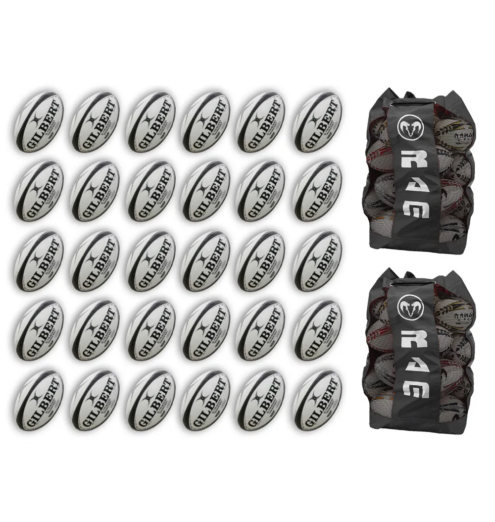 GILBERT G-TR4000 TRAINER BALL BUNDLE - 30 X BALLS AND 2 BAGS