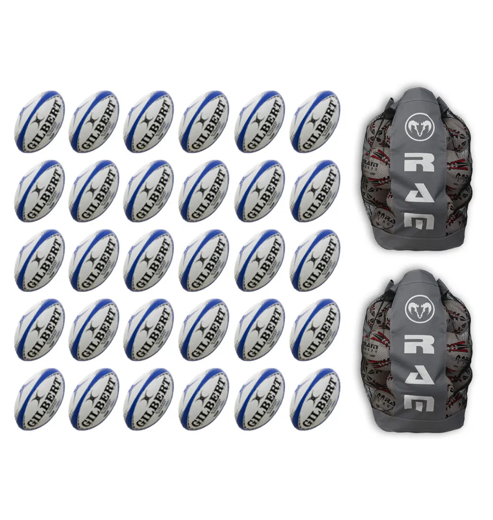GILBERT G-TR4000 TRAINER BALL BUNDLE - 30 X BALLS AND 2 BAGS