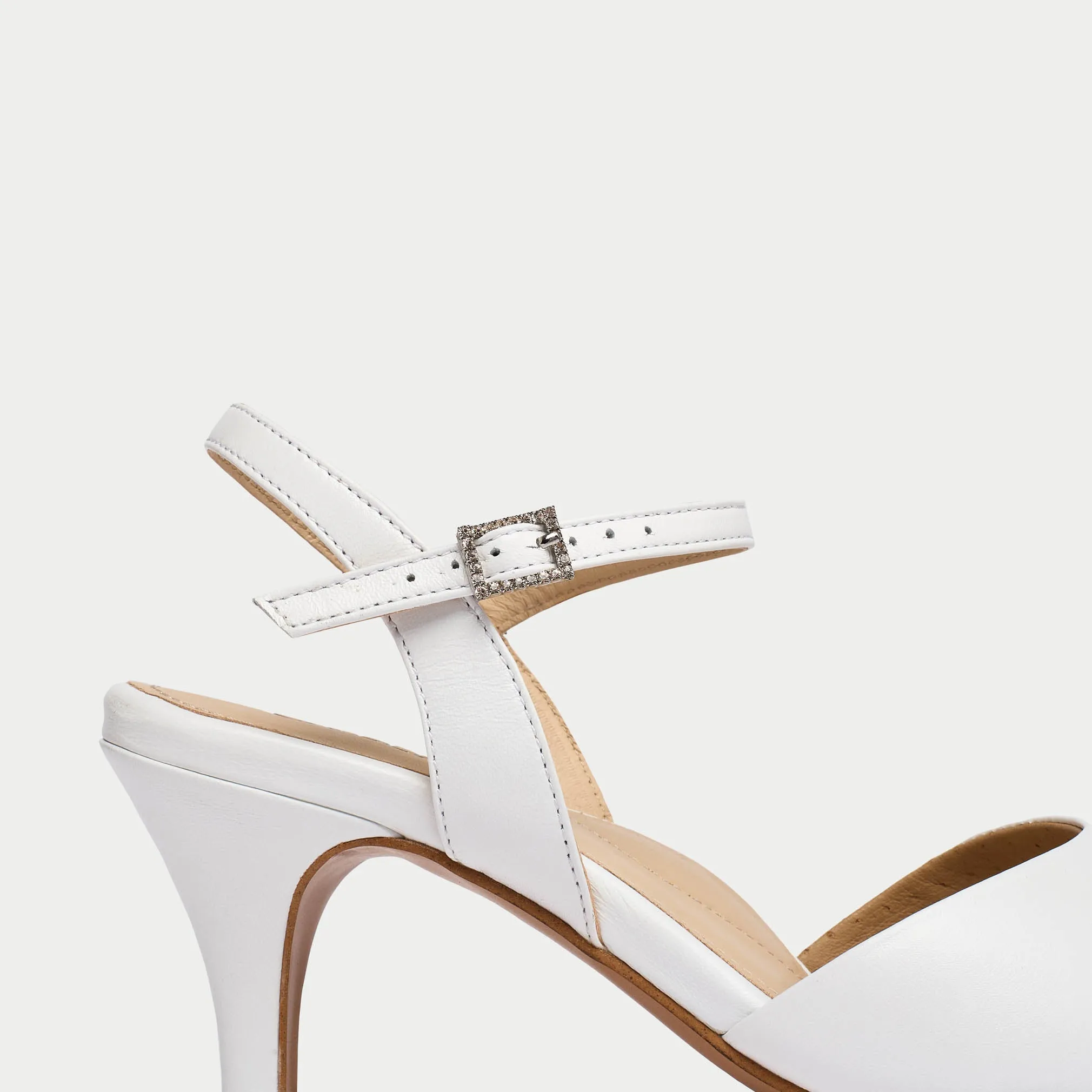 Glenda - White Leather