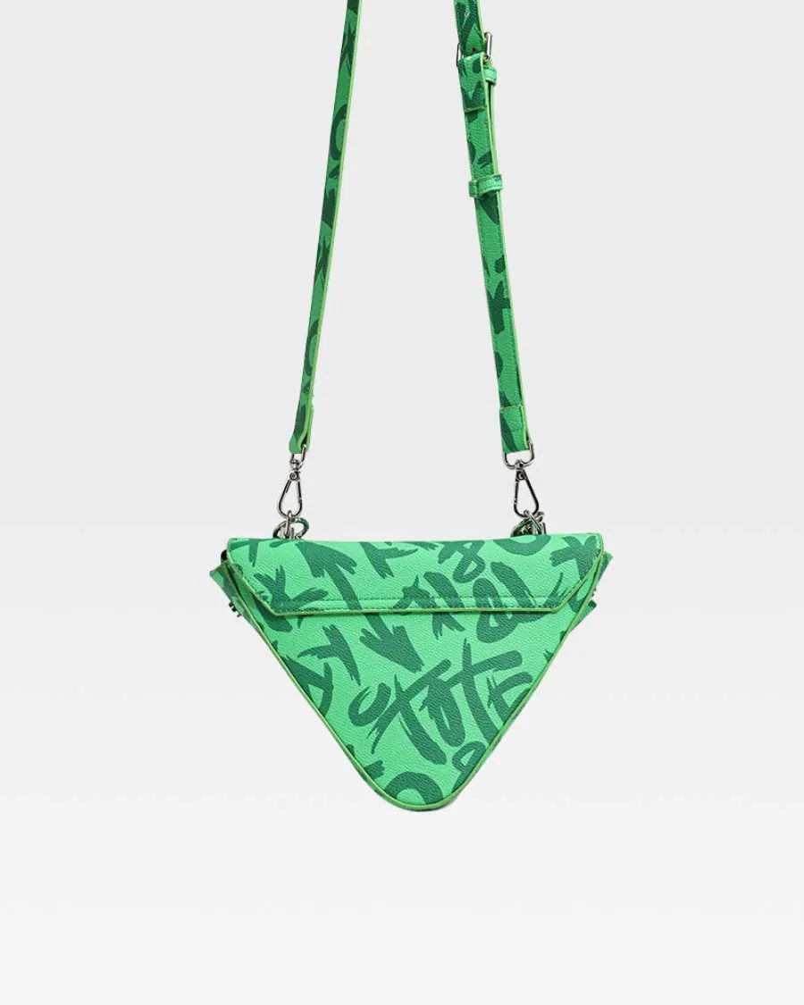 Graffiti Shoulder Bag in Green