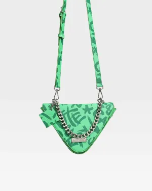 Graffiti Shoulder Bag in Green